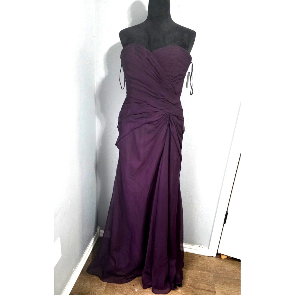 Impression Bridal Women's Purple Long Bridesmaid Formal Prom‎ Dress Size 14 NEW